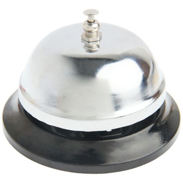 Stainless Steel Bell for Coffee House / Bar / Kitchen Hotel Service Call, QJ125 (Silver) - Image 3