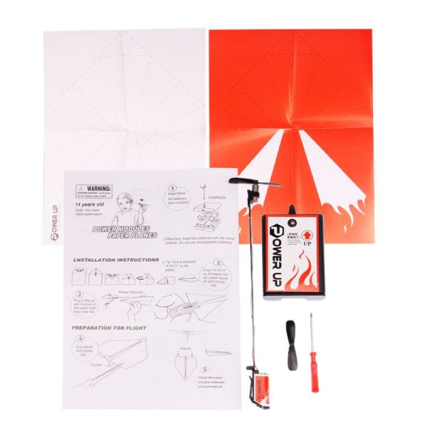 DIY Creative Power Up Airplane Rechargeable Airplane Electric Paper Airplane for Kids (Red) - Image 6