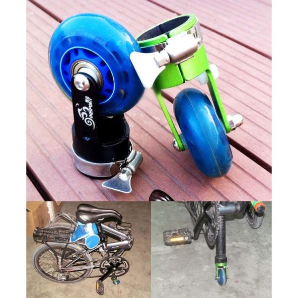 OQSPORT Folding Bicycle Auxiliary Wheel Booster Wheel (Black) - Image 7