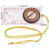2 in 1 Compass with Map Measuring Ruler Lanyard Emergency Survival Tool (Transparent) - Image 2
