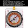 2 in 1 Compass with Map Measuring Ruler Lanyard Emergency Survival Tool (Transparent) - Image 5