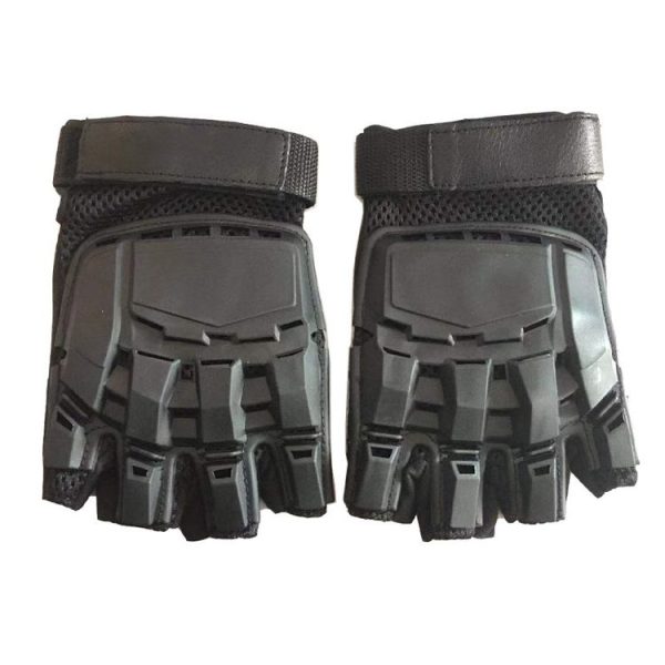 AK All-Purpose Outdoor Half Finger Gloves (Black) - Image 2