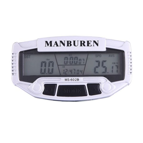 Multifunction LCD Display Cycle Computer Odometer Speedometer (MS-602B) (Silver) - Image 2