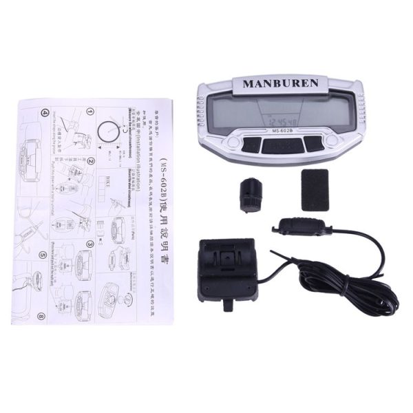 Multifunction LCD Display Cycle Computer Odometer Speedometer (MS-602B) (Silver) - Image 5