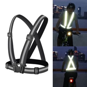 Night Riding Running Flexible Reflective Safety Vest (Black)