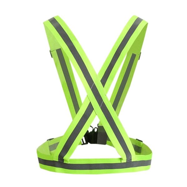 Night Riding Running Flexible Reflective Safety Vest (Black) - Image 4