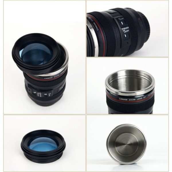 400ML Camera Lens Cup Mug Caniam EF 24-105mm F4 Filter Cup for Coffee Milk Water as Gift (White) - Image 7