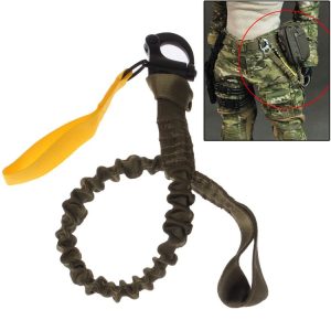 Breakaway Safety Lanyard Strap Rope / Quick Release Buckle Safety Rope / Helicopter Insurance Rope (Army Green)