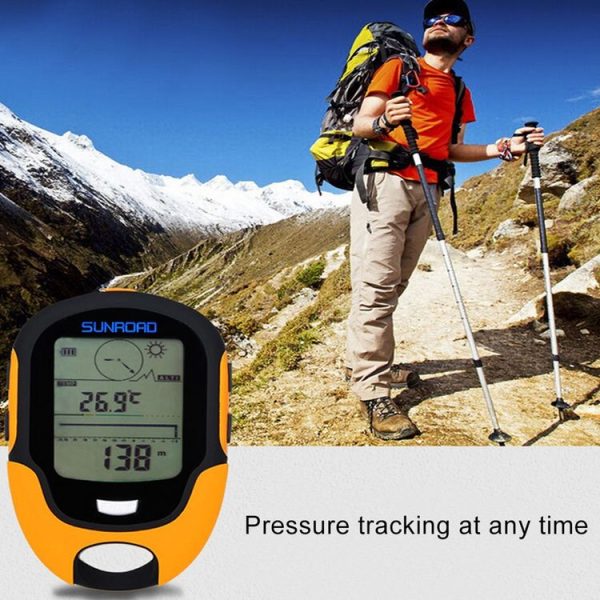 SUNROAD Multifunction LCD Digital Altimeter with Compass & Barometer & Thermometer & Hygrometer & Weather Forecast & LED Torch and Clock - Image 11