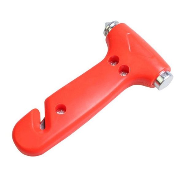 Portable Multi Function Auto Emergency Hammer Escape Tool Life Hammer (Red) - Image 2