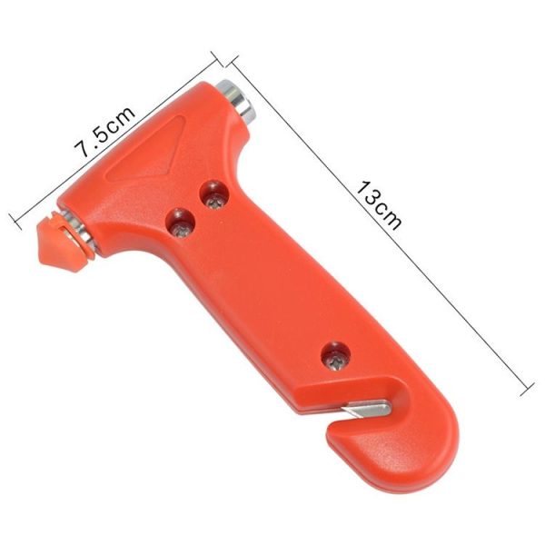 Portable Multi Function Auto Emergency Hammer Escape Tool Life Hammer (Red) - Image 3