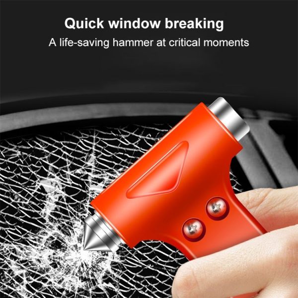 Portable Multi Function Auto Emergency Hammer Escape Tool Life Hammer (Red) - Image 5