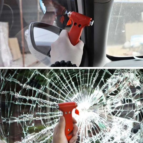 Portable Multi Function Auto Emergency Hammer Escape Tool Life Hammer (Red) - Image 6