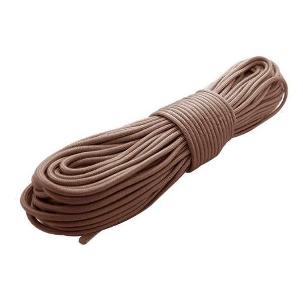 100m 7 Core Durable Army Paratroopers Rope Rescue Survival Tent Rope (Coffee)