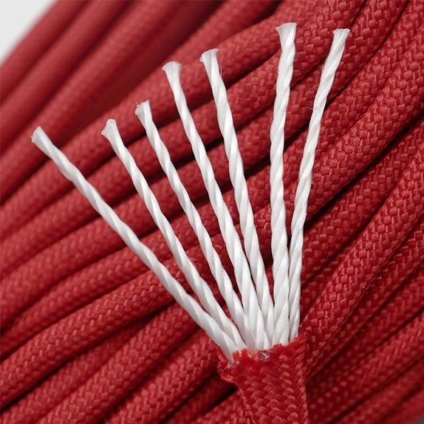 100m 7 Core Durable Army Paratroopers Rope Rescue Survival Tent Rope (Coffee) - Image 2