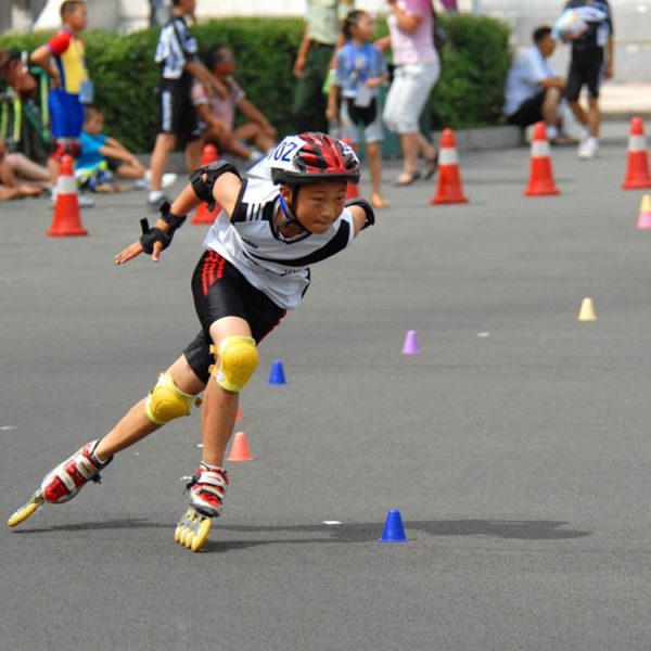 6 in 1 Roller Skate Knee & Elbow & Wrist Pads Protective Gear Sets (Pink) - Image 8