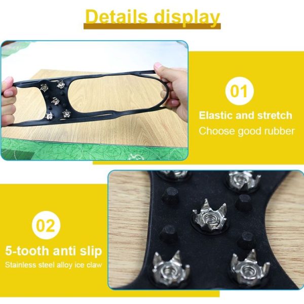Round Shape Magic Spike Anti-slip Soles Crampon (2 pcs in one packaging, the price is for 2 pcs) (Black) - Image 4