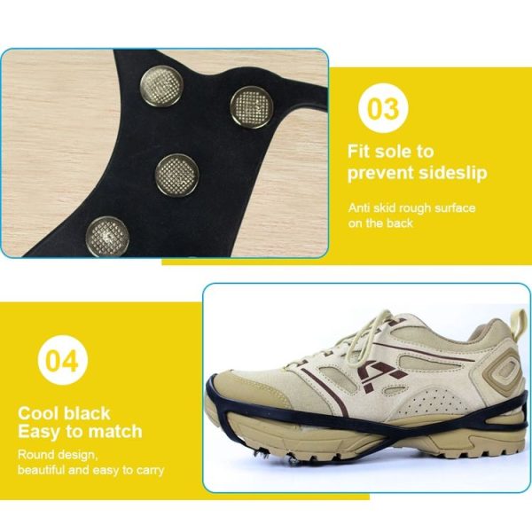 Round Shape Magic Spike Anti-slip Soles Crampon (2 pcs in one packaging, the price is for 2 pcs) (Black) - Image 5