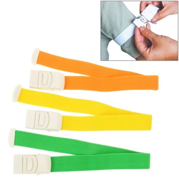 3 PCS Elastic Quick Release Emergency Buckle Tourniquet (Random Color Delivery)
