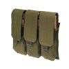 Triple Canvas Clips Pouch with Hook and Loop Fastener & Quick Release Buckles (Army Green)