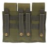 Triple Canvas Clips Pouch with Hook and Loop Fastener & Quick Release Buckles (Army Green) - Image 2