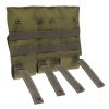 Triple Canvas Clips Pouch with Hook and Loop Fastener & Quick Release Buckles (Army Green) - Image 3