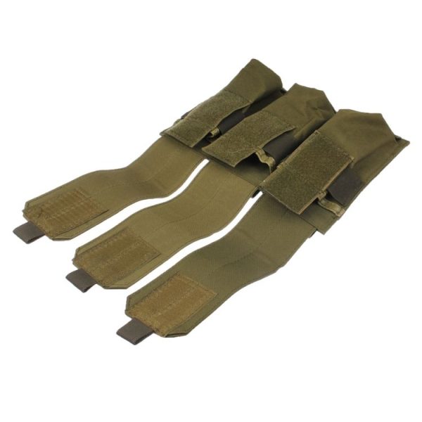 Triple Canvas Clips Pouch with Hook and Loop Fastener & Quick Release Buckles (Army Green) - Image 4
