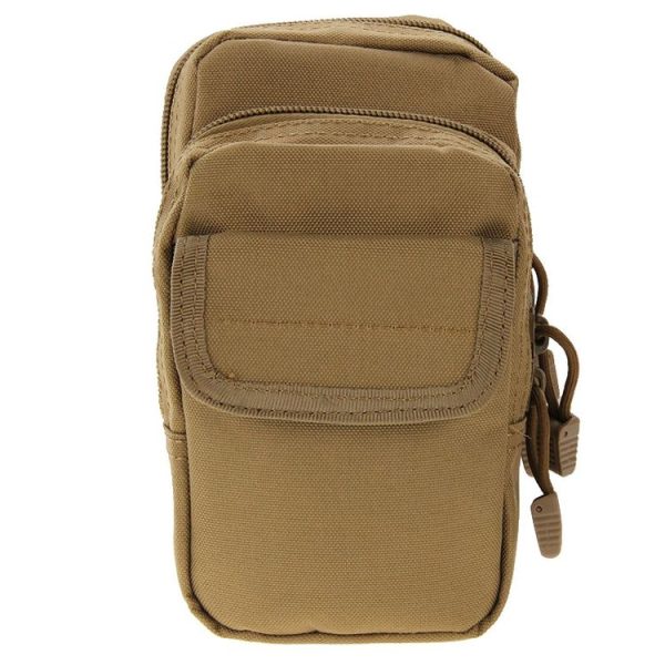 Multi-function High Density Strong Nylon Fabric Waist Bag / Camera Bag / Mobile Phone Bag, Size: 9.5 x 18.5 x 8cm (Khaki) - Image 2