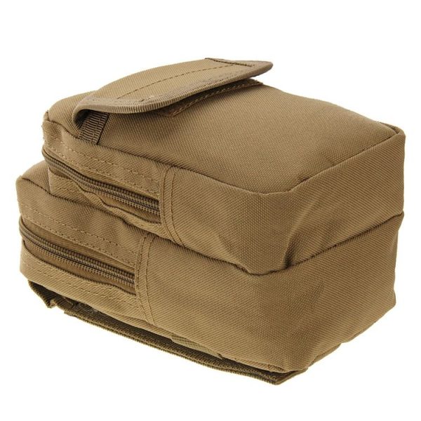 Multi-function High Density Strong Nylon Fabric Waist Bag / Camera Bag / Mobile Phone Bag, Size: 9.5 x 18.5 x 8cm (Khaki) - Image 6