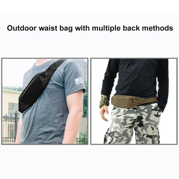 Multifunctional Outdoor Sports Running Waist Pack for Men As Fanny Pack Bum Bag Hip Money Belt (Brown) - Image 5