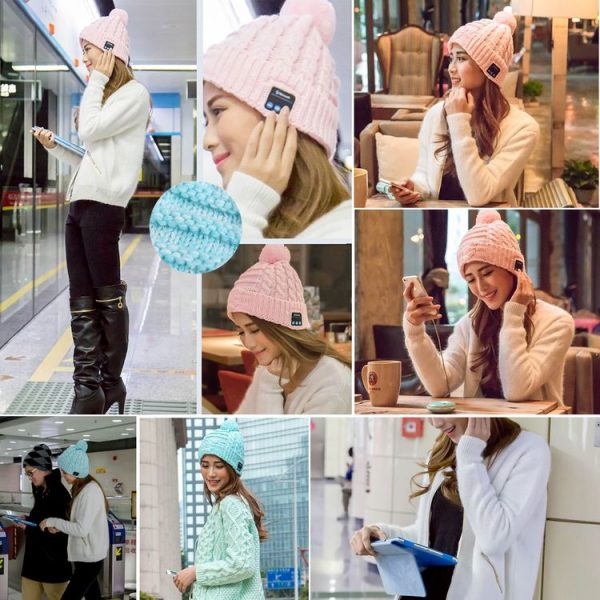 My-Call Bluetooth Headset Beanie Knitted Warm Winter Hat for iPhone 6 & 6s / iPhone 5 & 5S / iPhone 4 & 4S and Other Bluetooth Devices (Black) - Image 12