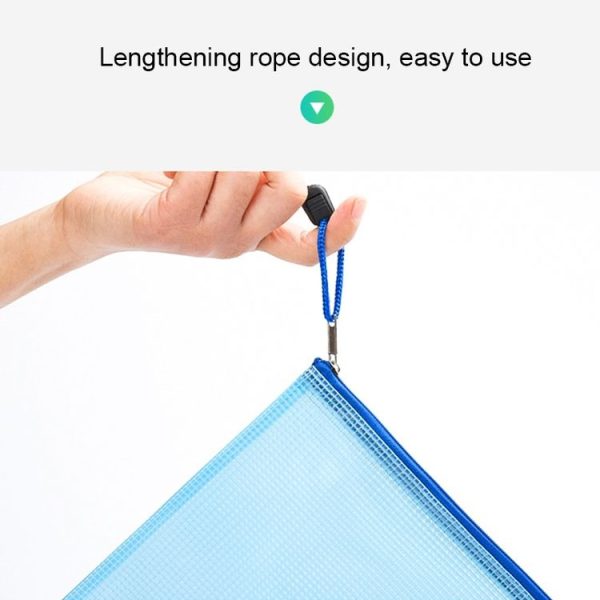 10 PCS Zipper Plastic Mesh Document File Bag, Random Color Delivery, Size: 33.5*23cm - Image 4