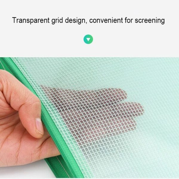 10 PCS Zipper Plastic Mesh Document File Bag, Random Color Delivery, Size: 33.5*23cm - Image 6