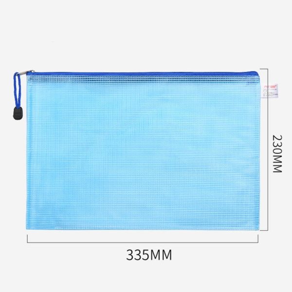 10 PCS Zipper Plastic Mesh Document File Bag, Random Color Delivery, Size: 33.5*23cm - Image 7