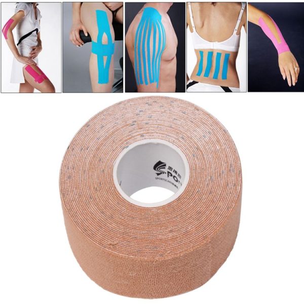 Waterproof Kinesiology Tape Sports Muscles Care Therapeutic Bandage, Size: 5m (L) x 5cm (W) (Apricot) - Image 2