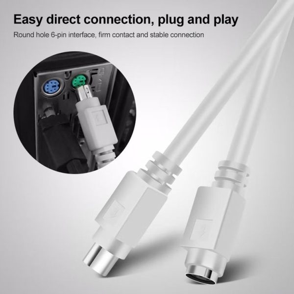 6 Pin PS / 2 Keyboard / Mouse Extender Cable (PS / 2 male to PS / 2 female) - Image 4