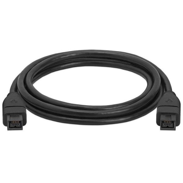 Firewire 800 IEEE1394B 9 Pin to 9 Pin Male Cable, Length: 1.8m (Black) - Image 2