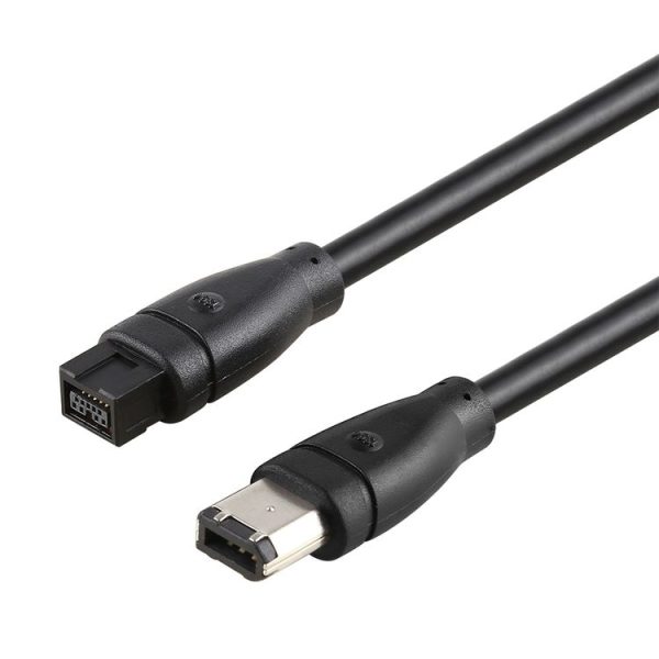 1.8m 9 Pin to 6 Pin 1394 FireWire Cable (Black)