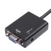 26cm HDMI to VGA + Audio Output Video Conversion Cable with 3.5mm Audio Cable, Support Full HD 1080P (Black) - Image 4