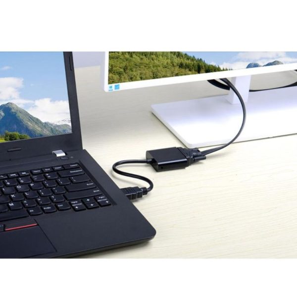 26cm HDMI to VGA + Audio Output Video Conversion Cable with 3.5mm Audio Cable, Support Full HD 1080P (Black) - Image 8