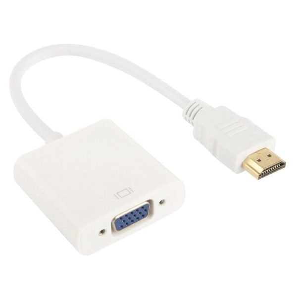 24cm Full HD 1080P HDMI to VGA + Audio Output Cable for Computer / DVD / Digital Set-top Box / Laptop / Mobile Phone / Media Player (White) - Image 2