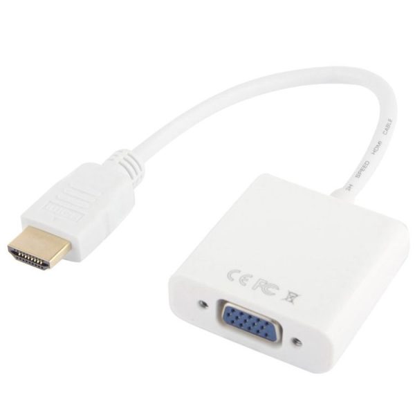 24cm Full HD 1080P HDMI to VGA + Audio Output Cable for Computer / DVD / Digital Set-top Box / Laptop / Mobile Phone / Media Player (White) - Image 3