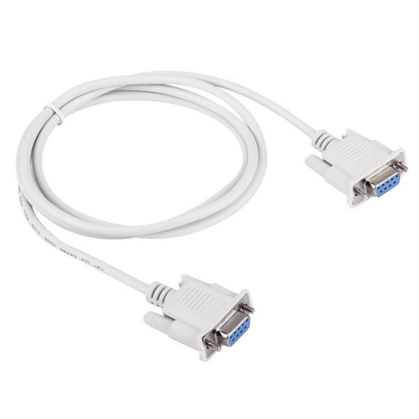 RS232 9P Female to 9P Female Cable, Length: 1.5m (White) - Image 2
