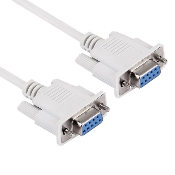 RS232 9P Female to 9P Female Cable, Length: 1.5m (White) - Image 3