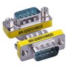 Serial RS232 DB9 9 Pin Male to Male Adapter Converter (White)