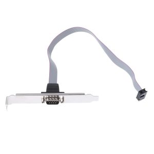 DB9 9pin Com Port host case Cable / RS232 port plate cable, Length: 36cm (Grey)