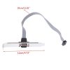 DB9 9pin Com Port host case Cable / RS232 port plate cable, Length: 36cm (Grey) - Image 2