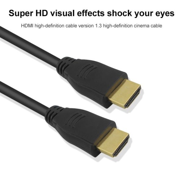 1m HDMI 19 Pin Male to HDMI 19Pin Male Cable, 1.3 Version, Support HD TV / Xbox 360 / PS3 etc (Black + Gold Plated) - Image 2