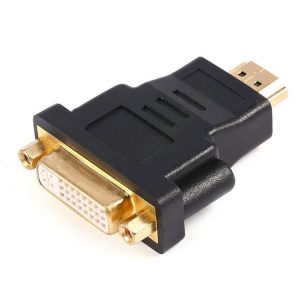 Gold Plated HDMI 19 Pin Male to DVI Female Adapter (Black)