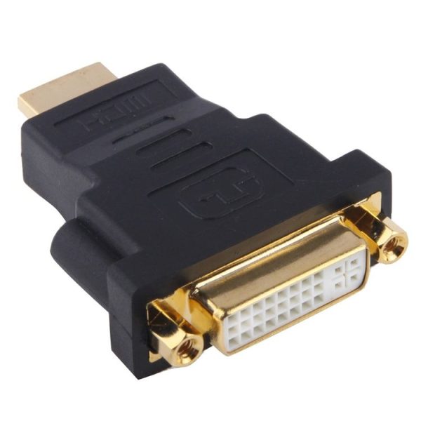 Gold Plated HDMI 19 Pin Male to DVI Female Adapter (Black) - Image 2